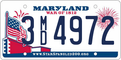 MD license plate 3MD4972