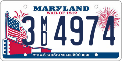 MD license plate 3MD4974