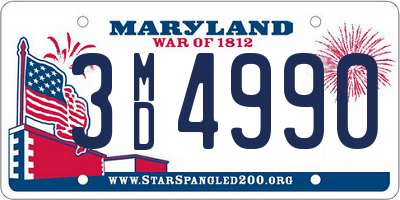 MD license plate 3MD4990