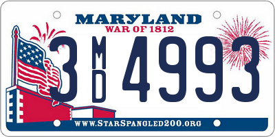 MD license plate 3MD4993