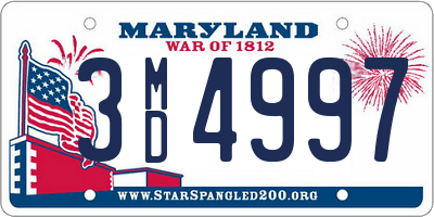MD license plate 3MD4997