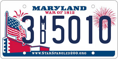 MD license plate 3MD5010