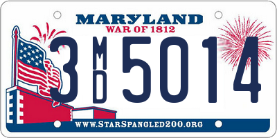 MD license plate 3MD5014