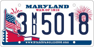 MD license plate 3MD5018