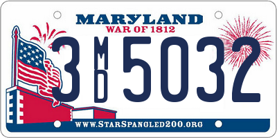 MD license plate 3MD5032