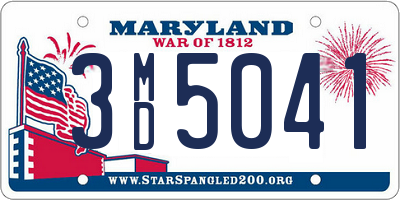 MD license plate 3MD5041