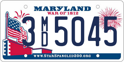 MD license plate 3MD5045