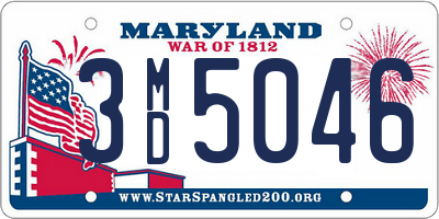 MD license plate 3MD5046