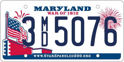 MD license plate 3MD5076