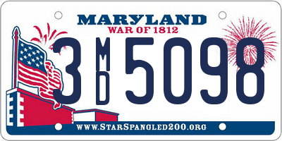MD license plate 3MD5098