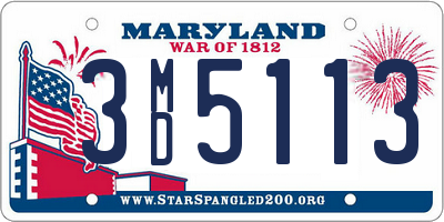 MD license plate 3MD5113
