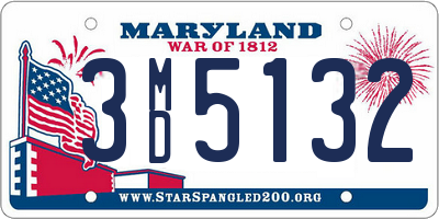 MD license plate 3MD5132
