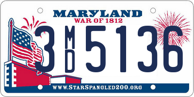 MD license plate 3MD5136