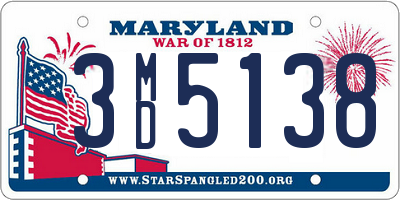 MD license plate 3MD5138