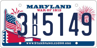 MD license plate 3MD5149