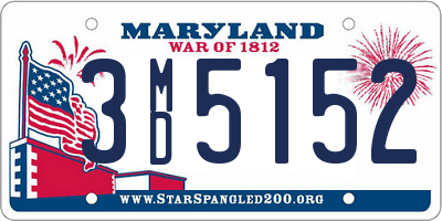 MD license plate 3MD5152
