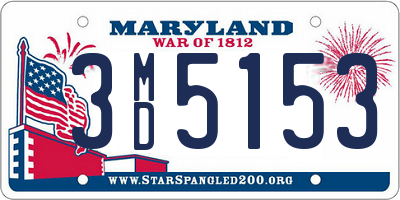 MD license plate 3MD5153