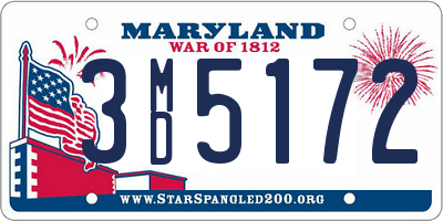 MD license plate 3MD5172