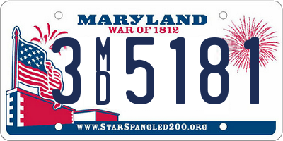 MD license plate 3MD5181