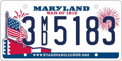 MD license plate 3MD5183