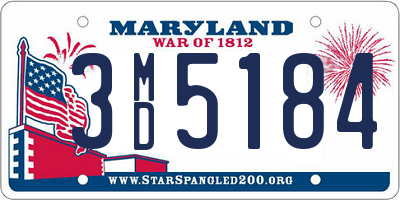MD license plate 3MD5184