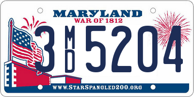 MD license plate 3MD5204