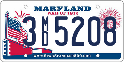 MD license plate 3MD5208