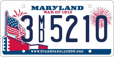MD license plate 3MD5210