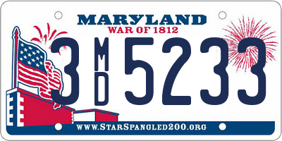 MD license plate 3MD5233