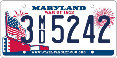 MD license plate 3MD5242