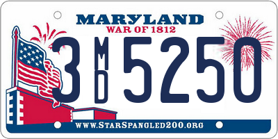 MD license plate 3MD5250