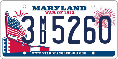 MD license plate 3MD5260