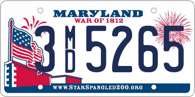 MD license plate 3MD5265