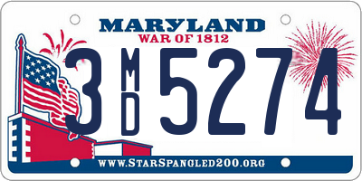 MD license plate 3MD5274