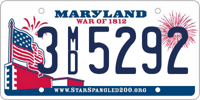 MD license plate 3MD5292
