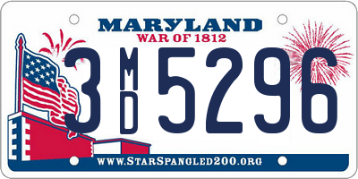 MD license plate 3MD5296
