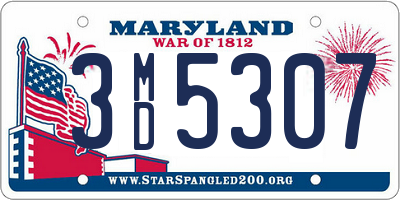 MD license plate 3MD5307