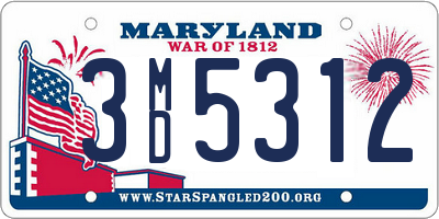 MD license plate 3MD5312