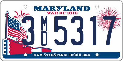 MD license plate 3MD5317