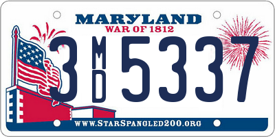 MD license plate 3MD5337