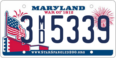 MD license plate 3MD5339