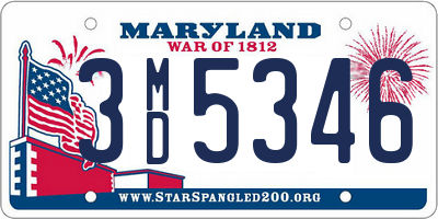 MD license plate 3MD5346