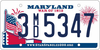 MD license plate 3MD5347