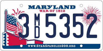 MD license plate 3MD5352