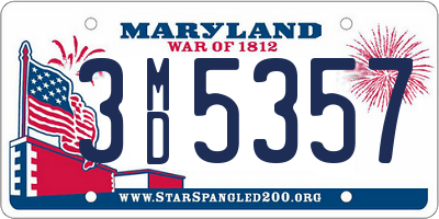 MD license plate 3MD5357
