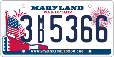 MD license plate 3MD5366