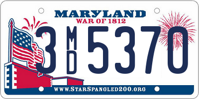 MD license plate 3MD5370
