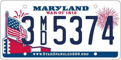 MD license plate 3MD5374