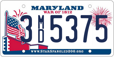 MD license plate 3MD5375