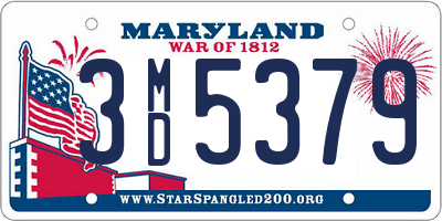 MD license plate 3MD5379